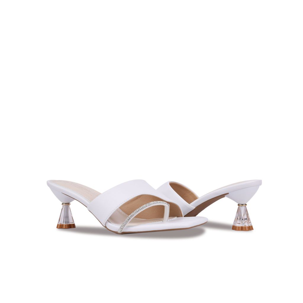 Dép Cao Gót Hạnh Dung Xỏ Ngón Cách Điệu HD27219BI