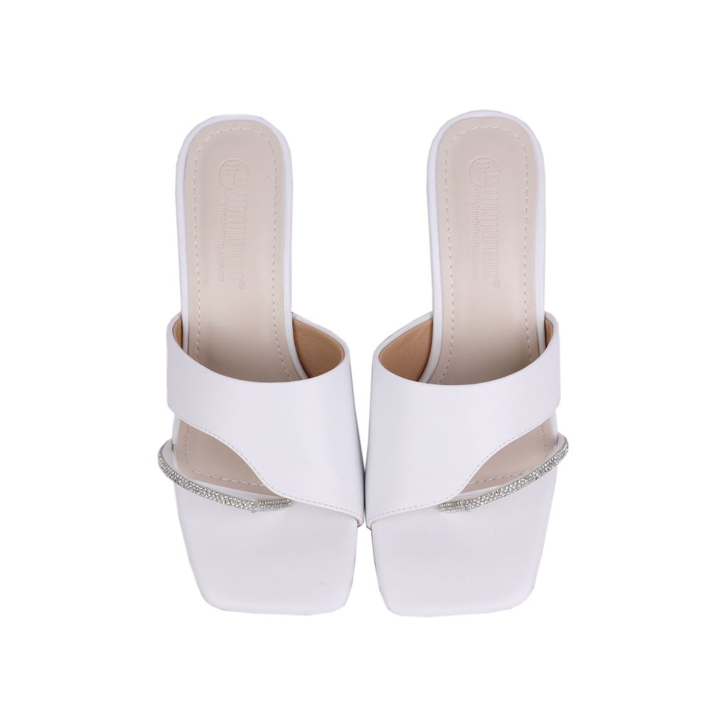 Dép Cao Gót Hạnh Dung Xỏ Ngón Cách Điệu HD27219BI