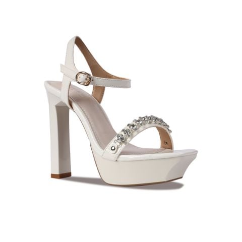 Sandal Cao Gót Hạnh Dung Quai Đính Dây Đá HD27239BI