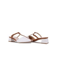 Dép Bít Mũi Hạnh Dung Quai T-Strap Trơn HD27245BI