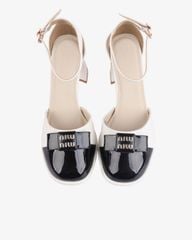 Sandal Cao Gót Hạnh Dung Bít Hậu Mũi Phối Bóng HD27256BI
