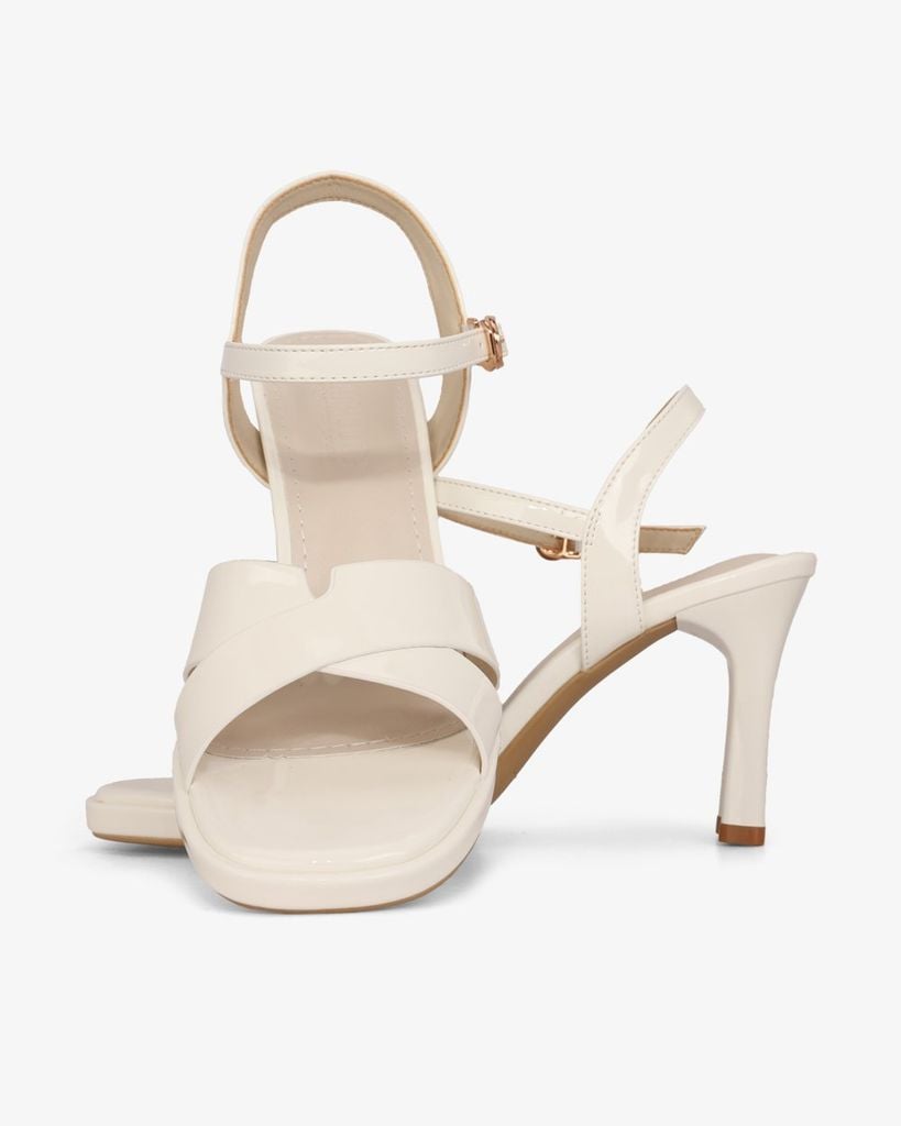 Sandal Cao Gót Hạnh Dung Quai Chéo Gót Trụ HD27307BI