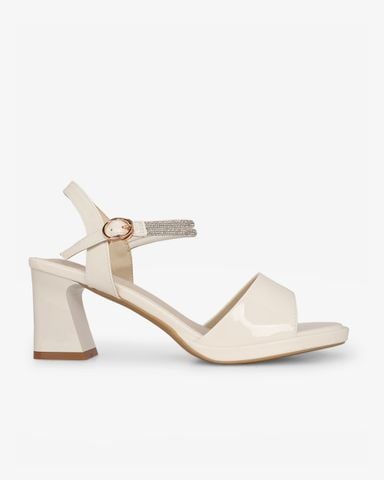 Sandal Cao Gót Hạnh Dung Bản Lớn Dây Xoàn HD27310BI