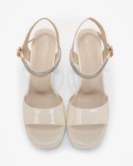 Sandal Cao Gót Hạnh Dung Bản Lớn Dây Xoàn HD27310BI