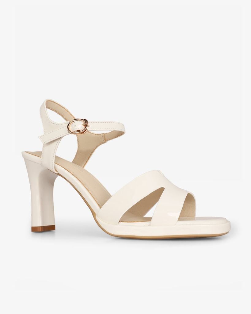 Sandal Cao Gót Hạnh Dung Quai Bóng Chữ H  HD27311BI