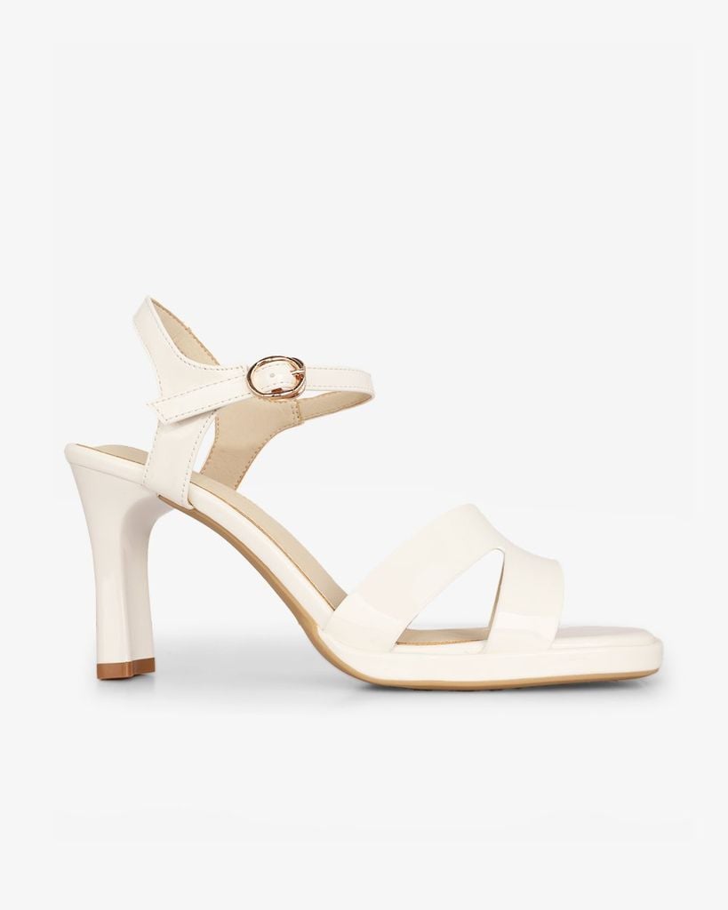 Sandal Cao Gót Hạnh Dung Quai Bóng Chữ H  HD27311BI