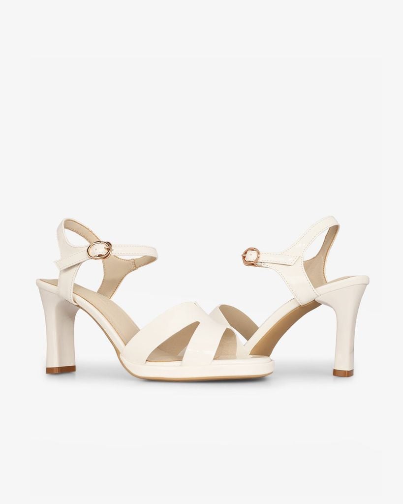 Sandal Cao Gót Hạnh Dung Quai Bóng Chữ H  HD27311BI