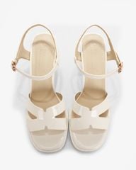 Sandal Cao Gót Hạnh Dung Quai Bóng Chữ H  HD27311BI