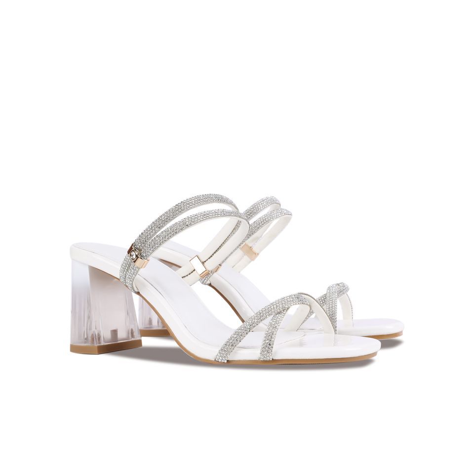 Sandal Cao Gót Hạnh Dung Gót Mica Quai Kim Tuyến HD29145AY