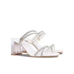 Sandal Cao Gót Hạnh Dung Gót Mica Quai Kim Tuyến HD29145AY