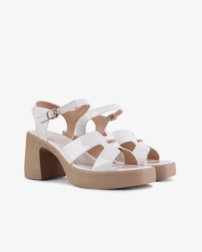 Sandal Cao Gót Hạnh Dung Quai Bóng Chữ H HD29155AY