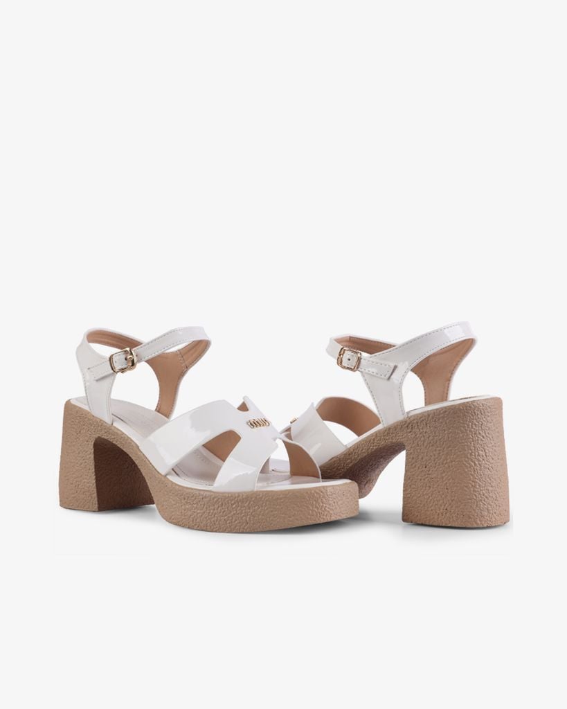 Sandal Cao Gót Hạnh Dung Quai Bóng Chữ H HD29155AY