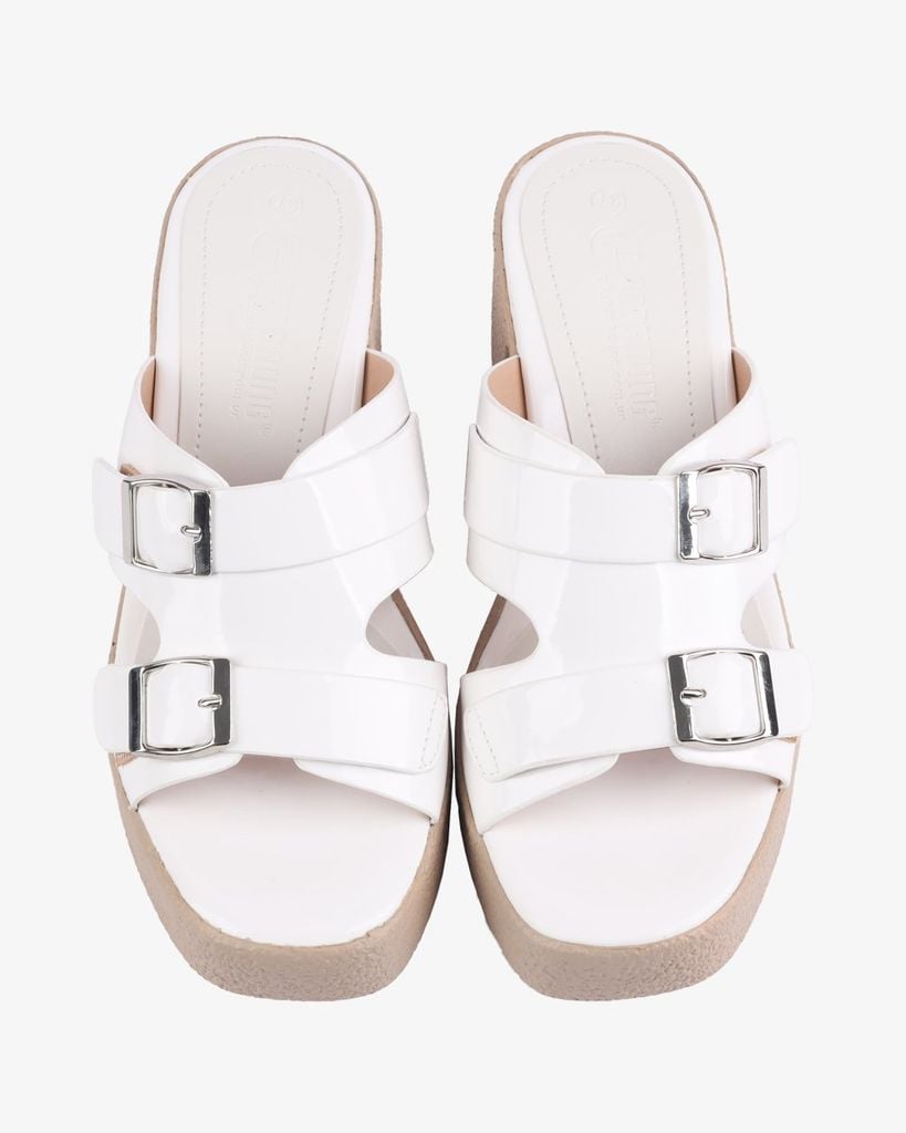 Dép Cao Gót Hạnh Dung Quai Bóng Khóa Nịt HD29157AY