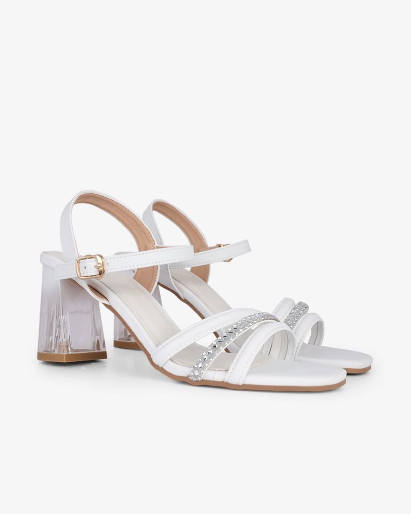 Sandal Cao Gót Hạnh Dung Quai Phối Xoàn Gót Mica HD29159AY