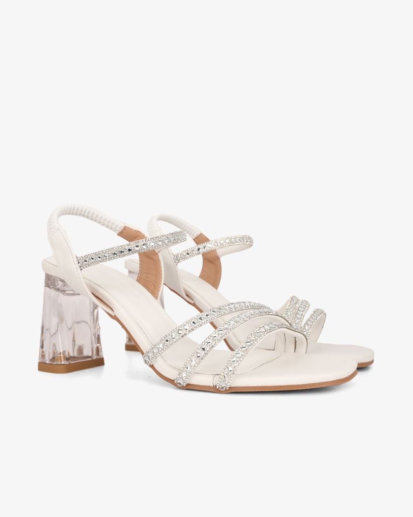 Sandal Cao Gót Hạnh Dung Quai Dây Đính Đá HD29174AY