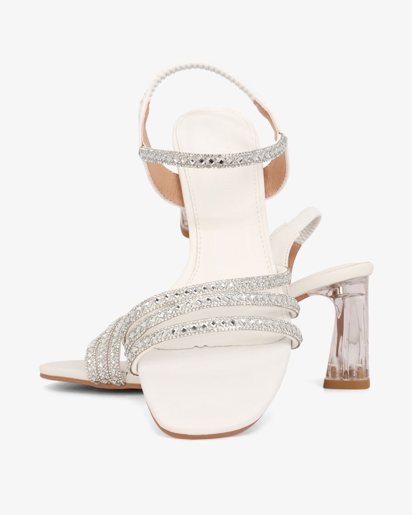 Sandal Cao Gót Hạnh Dung Quai Dây Đính Đá HD29174AY