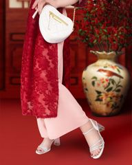 Sandal Cao Gót Hạnh Dung Quai Dây Đính Đá HD29174AY