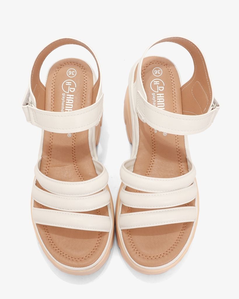 Sandal Đế Xuồng Hạnh Dung Quai Dây Ngang Hậu Dán HD29176AY
