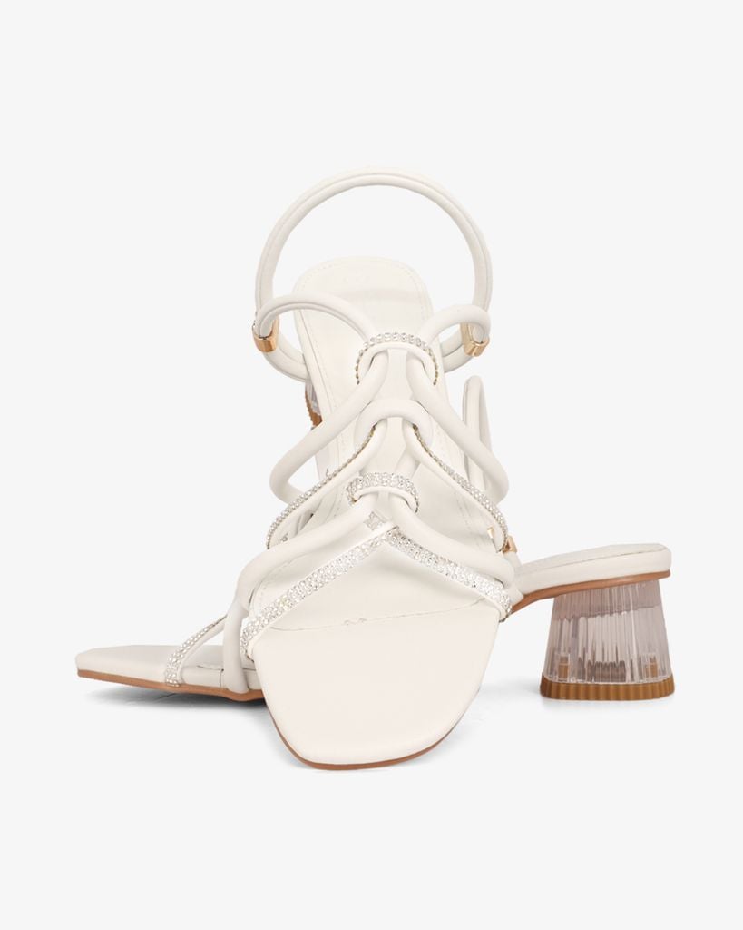 Sandal Cao Gót Hạnh Dung Quai Luồn Xoàn Gót Mica HD29178AY