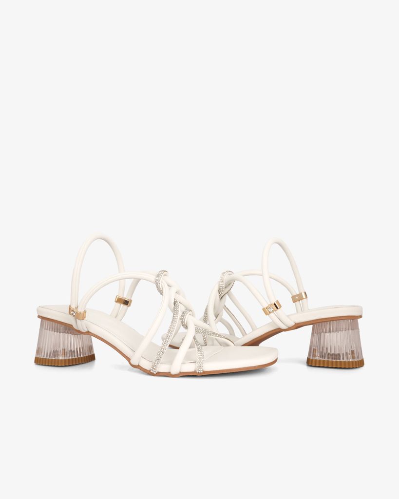 Sandal Cao Gót Hạnh Dung Quai Luồn Xoàn Gót Mica HD29178AY