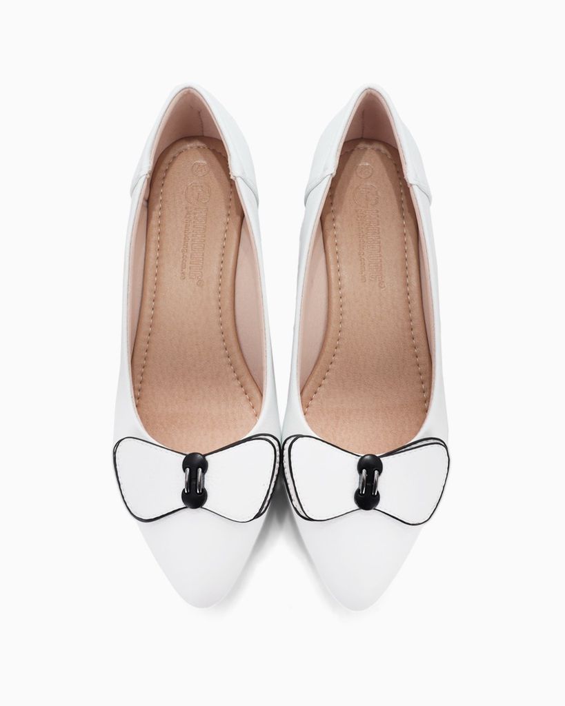 Giày Cao Gót Hạnh Dung Mũi Nhọn Nơ Bướm HD29183AY