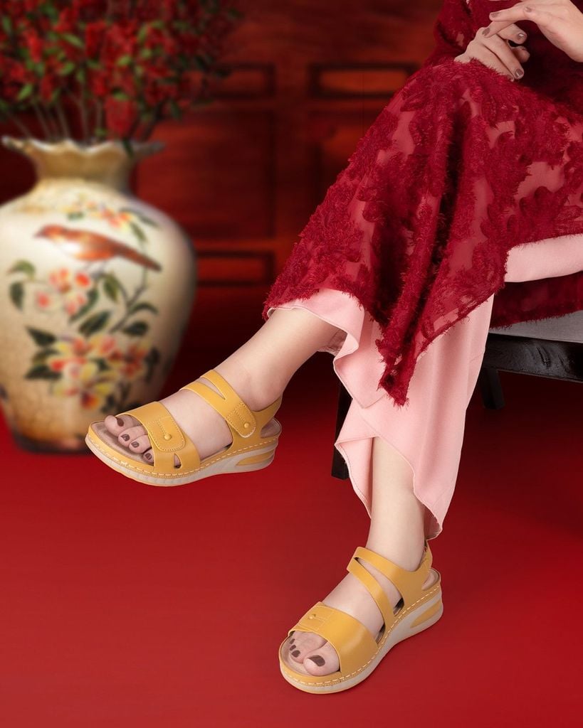 Sandal Đế Xuồng Hạnh Dung Bản Ngang Khoét Chỉ HD0302AC