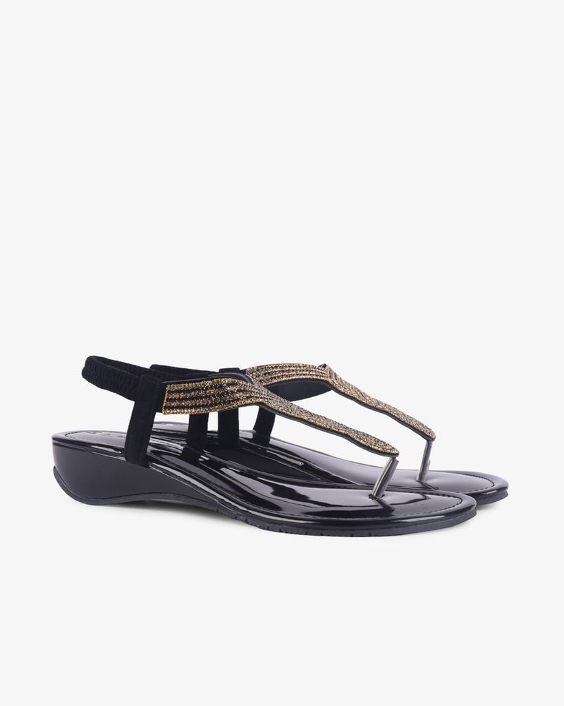Sandal Xẹp Hạnh Dung Kẹp Xoàn Xoắn HD12251AM
