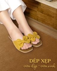 Dép Xẹp Hạnh Dung Quai Bản Nơ Xinh Xắn HD12268AM