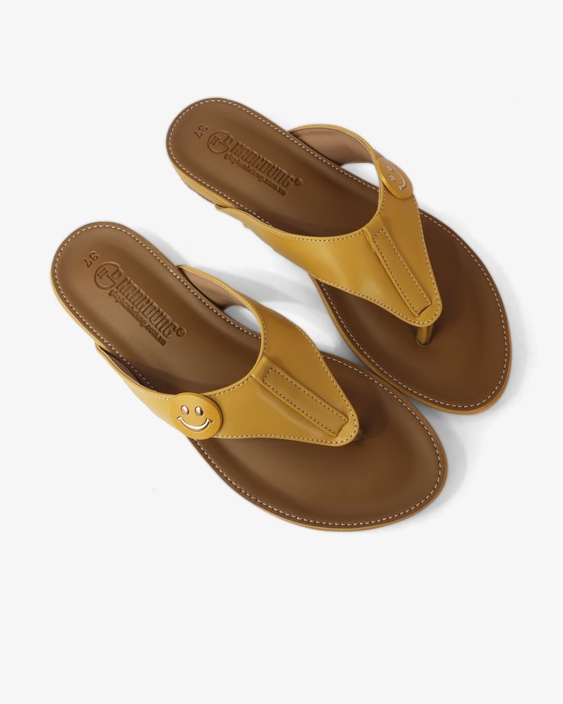 Dép Xẹp Hạnh Dung Kẹp Khóa Mặt Cười HD12283AM