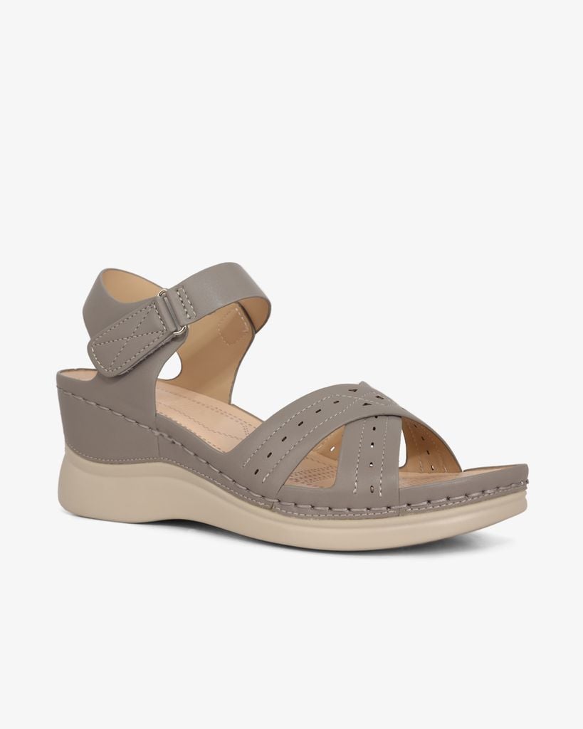 Sandal Đế Xuồng Hạnh Dung Quai Chéo Laser  HD0309AC