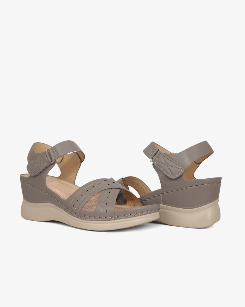 Sandal Đế Xuồng Hạnh Dung Quai Chéo Laser  HD0309AC