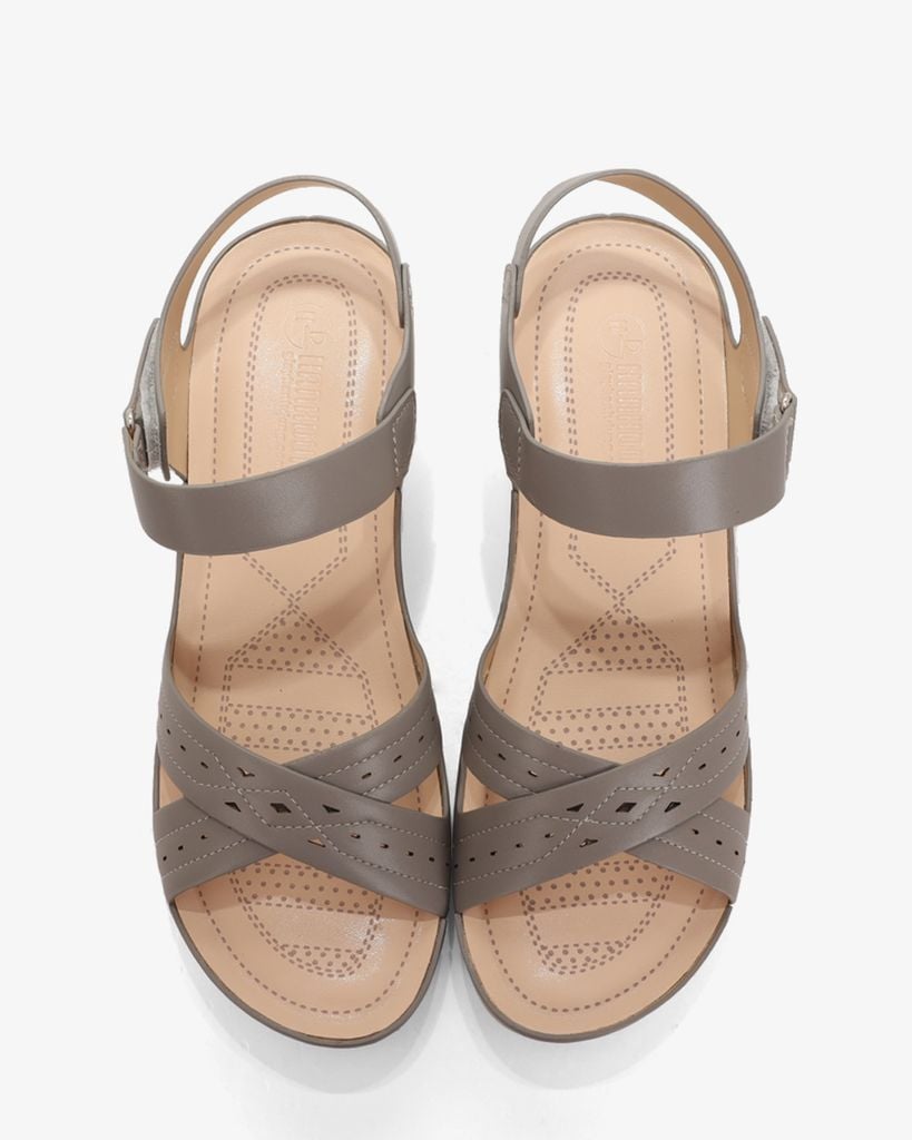 Sandal Đế Xuồng Hạnh Dung Quai Chéo Laser  HD0309AC