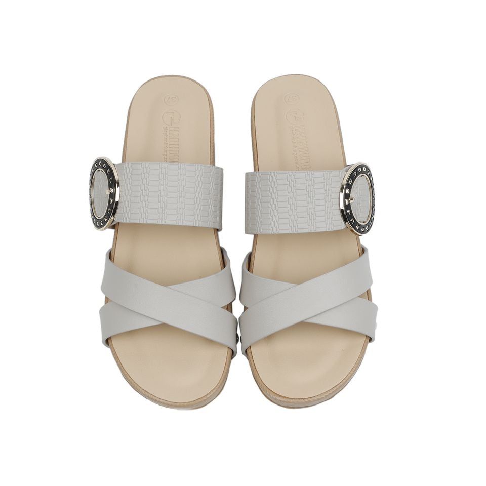 Dép Xuồng Hạnh Dung Bản Chéo Khóa Tròn HD04681AD