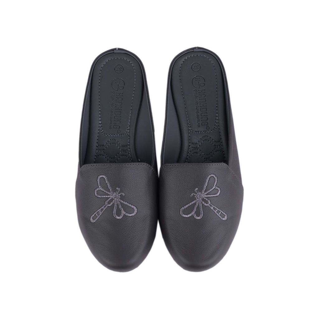 Dép Bít Mũi Hạnh Dung Thêu Chuồn Chuồn HD04786AD