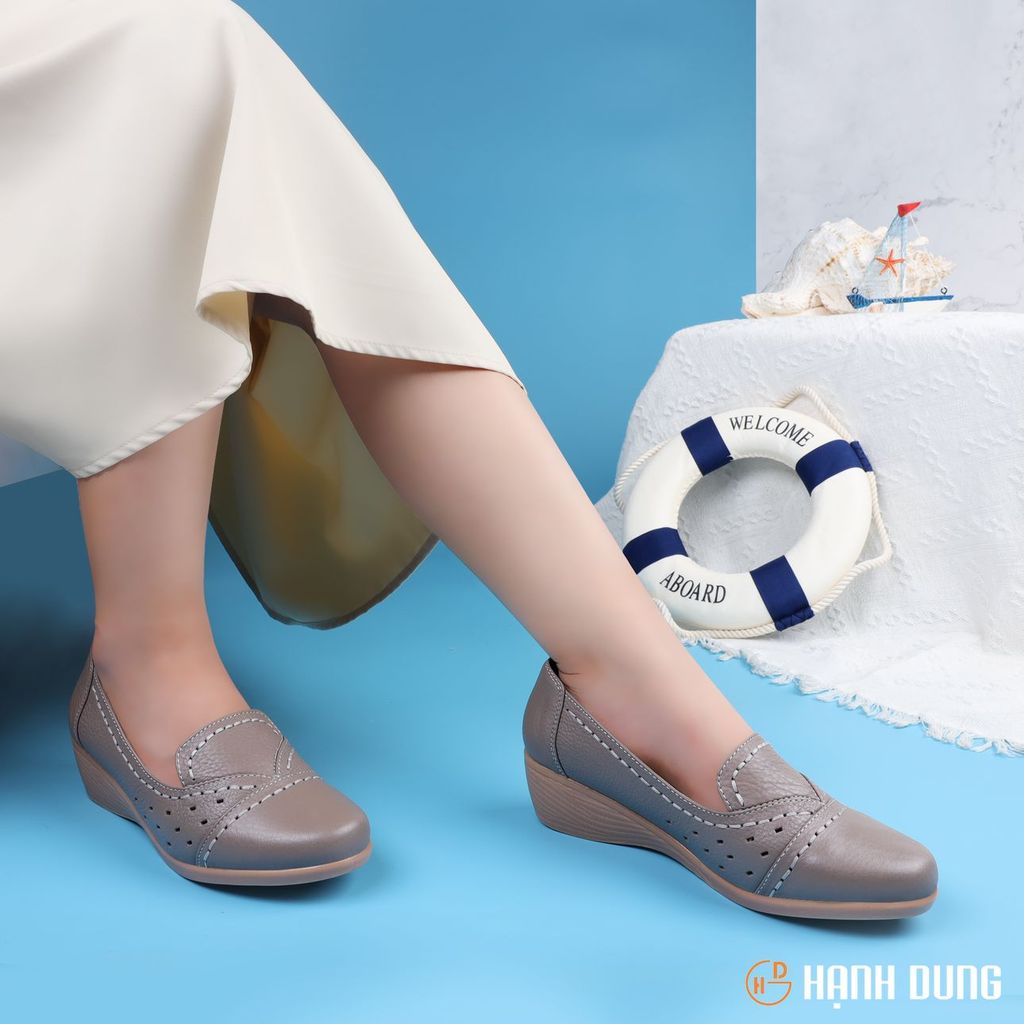 Giày Đế Xuồng Hạnh Dung May Chỉ Viền HD04825AD