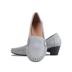 Giày Cao Gót Hạnh Dung Họa Tiết Thêu Lá HD04914AD