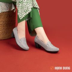 Giày Cao Gót Hạnh Dung Họa Tiết Thêu Lá HD04914AD