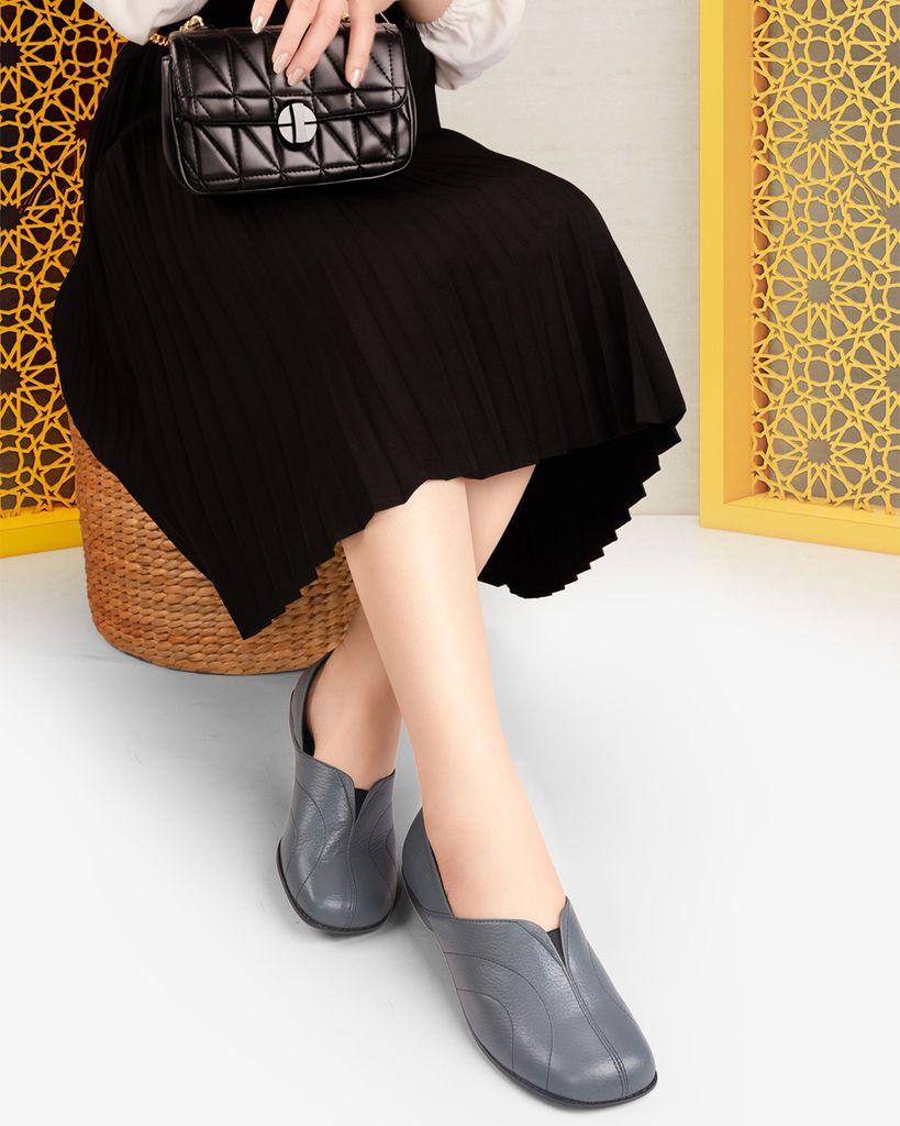 Giày Đế Xuồng Hạnh Dung Viền Chỉ Cách Điệu HD04975AD