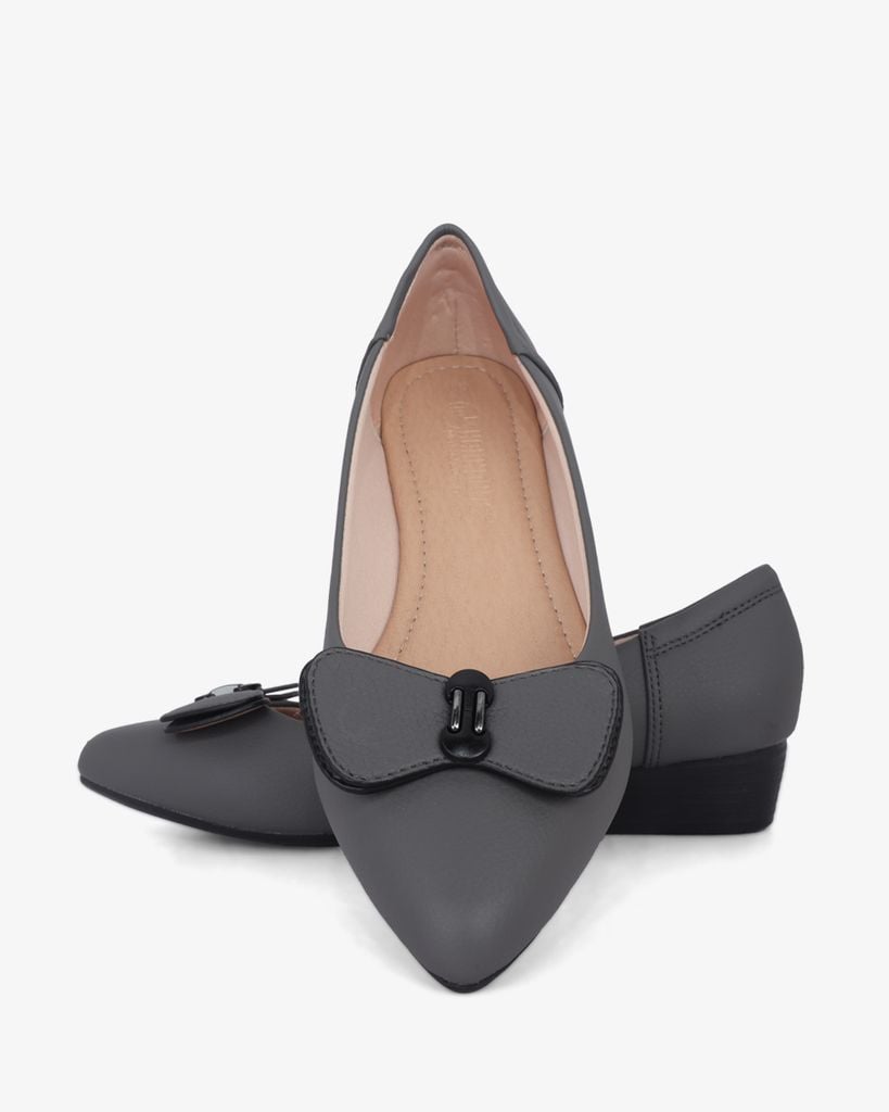 Giày Cao Gót Hạnh Dung Mũi Nhọn Nơ Bướm HD29183AY