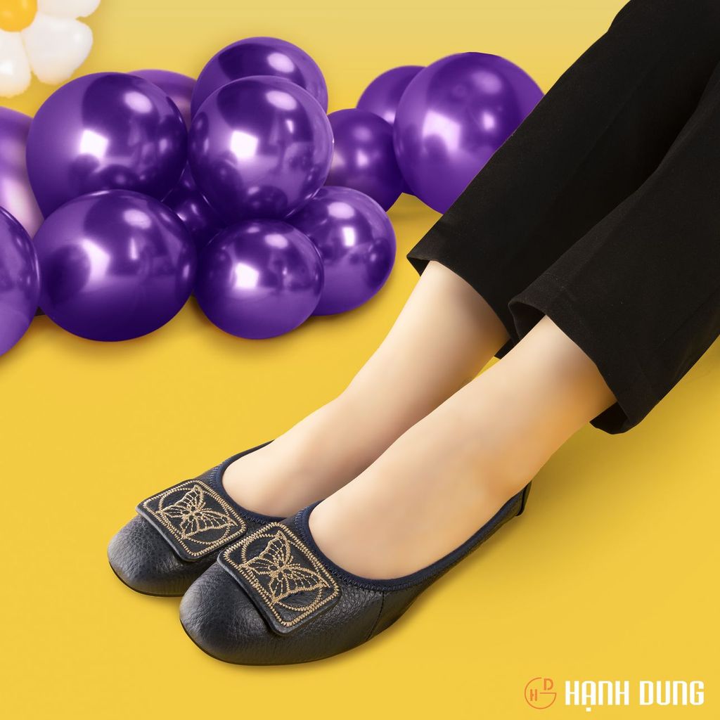 Giày Búp Bê Hạnh Dung Họa Tiết Bướm HD04706AD