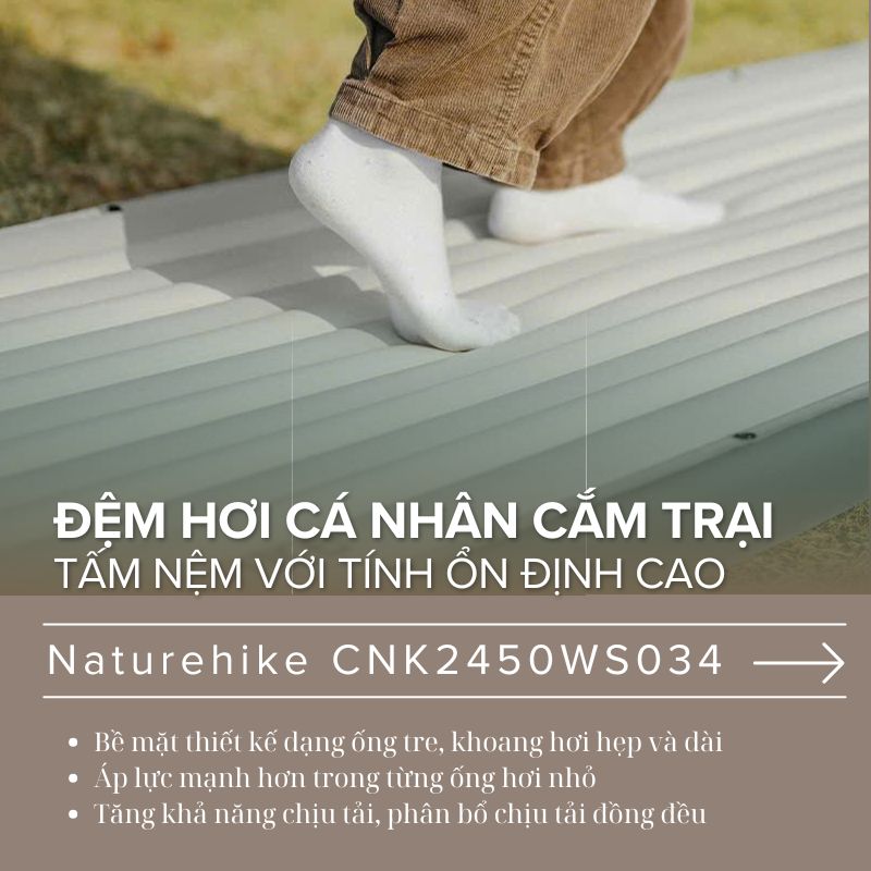 Đệm hơi du lịch cắm trại Naturehike Libamboo CNK2450WS034