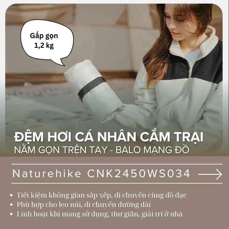 Đệm hơi du lịch cắm trại Naturehike Libamboo CNK2450WS034