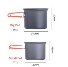 Nồi hợp kim nhôm Naturehike NH18T018-G mang đi dã ngoại