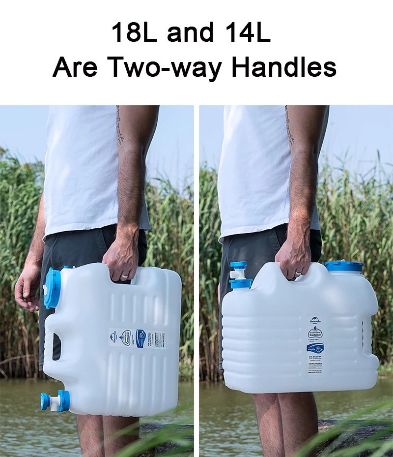 Can nước cắm trại nhựa PE Trắng Naturehike NH16S009-T