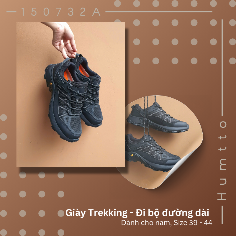 Giày nam Hiking Trekking Humtto 150732A siêu thoáng