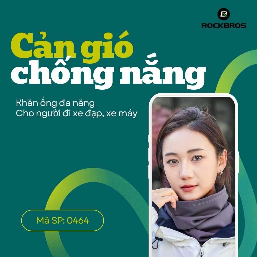 Khăn ống đa năng Rockbros 0464 - Chạy Moto, đạp xe, thể thao ngoài trời
