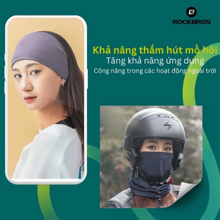 Khăn ống đa năng Rockbros 0464 - Chạy Moto, đạp xe, thể thao ngoài trời