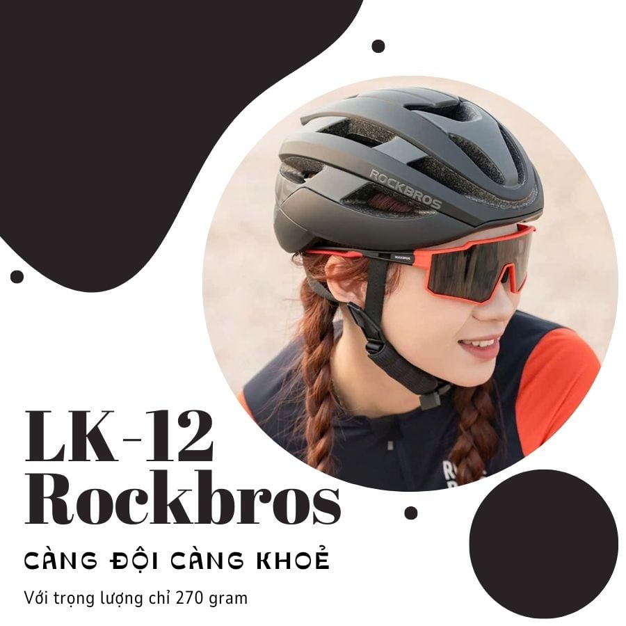 Mũ bảo hiểm xe đạp đúc liền Rockbros LK-12