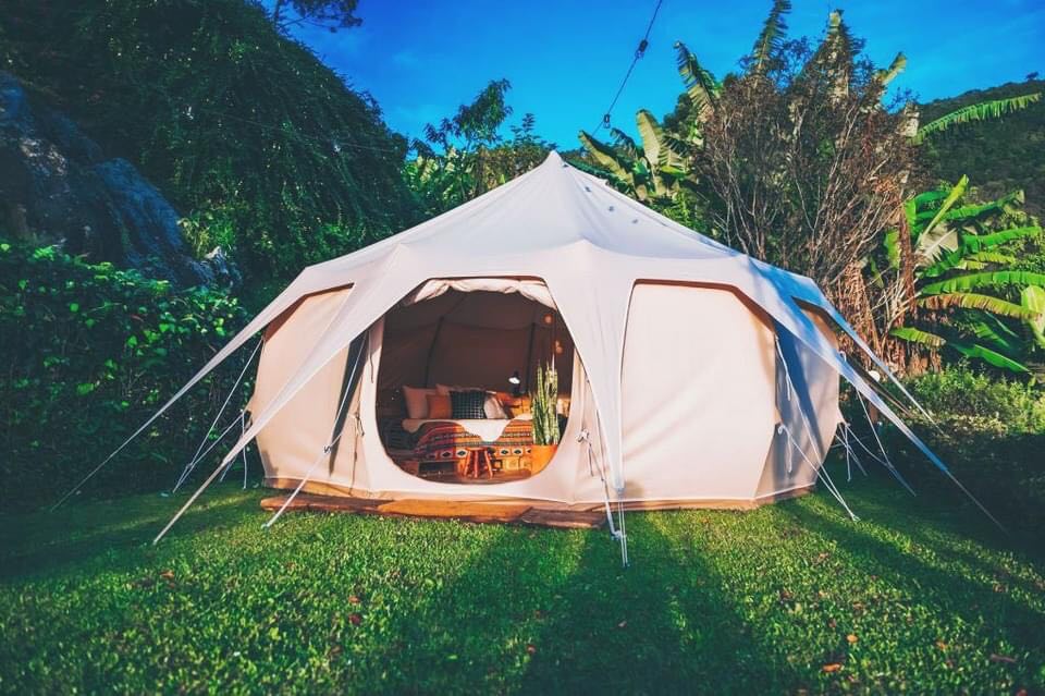 Lều bông sen Glamping nhập khẩu chính ngạch