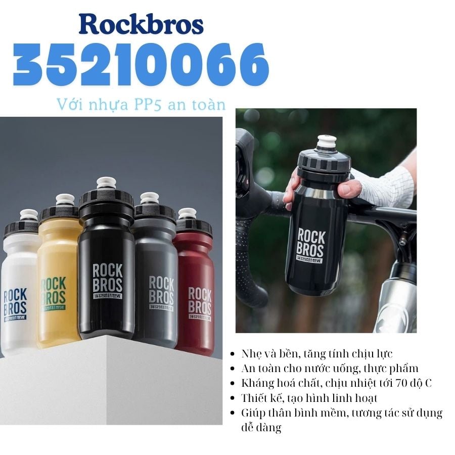 Bình nước tập luyện 600ml Rockbros 35210066 - Thân mềm